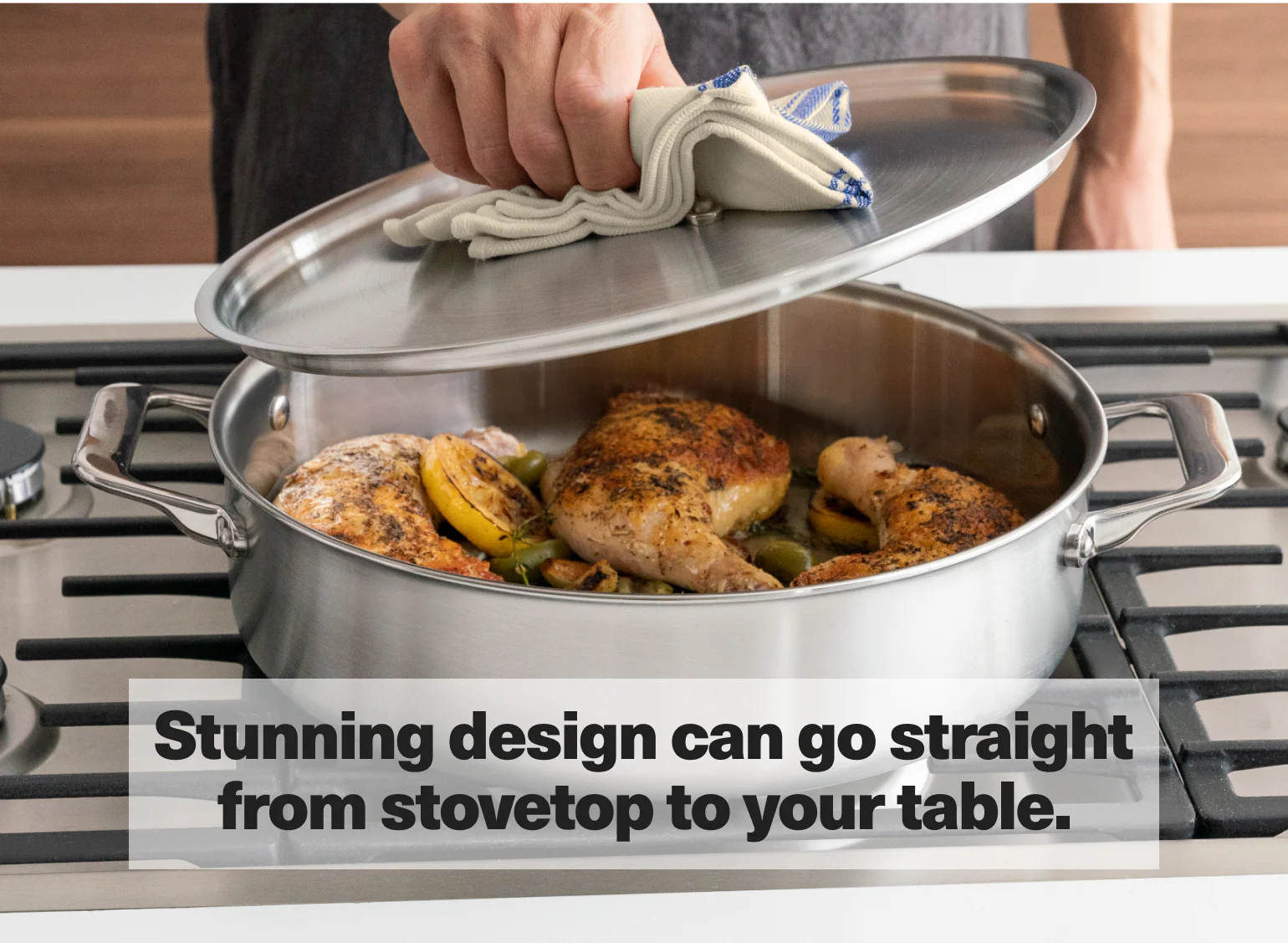 6 QT Stainless Steel Rondeau - Image 3